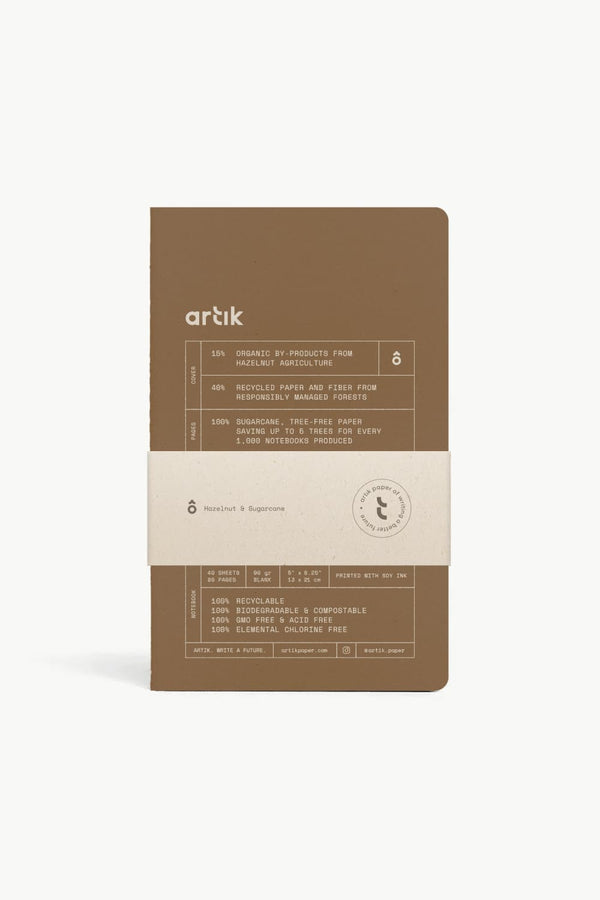 Artik Pack Of 2 Singer Sewn Notebooks in Hazelnut Notebooks Journals