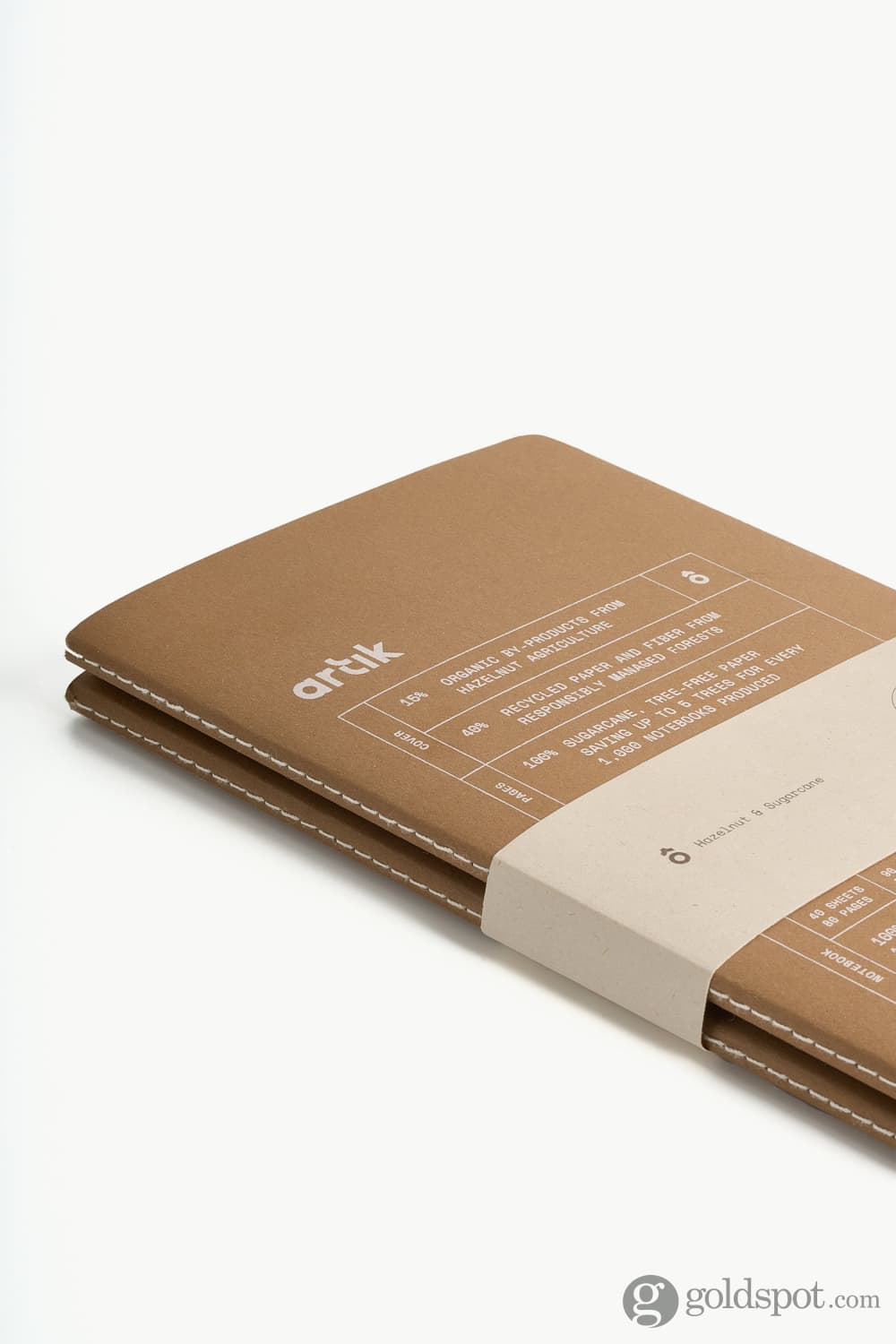 Artik Pack Of 2 Singer Sewn Notebooks in Hazelnut Notebooks Journals