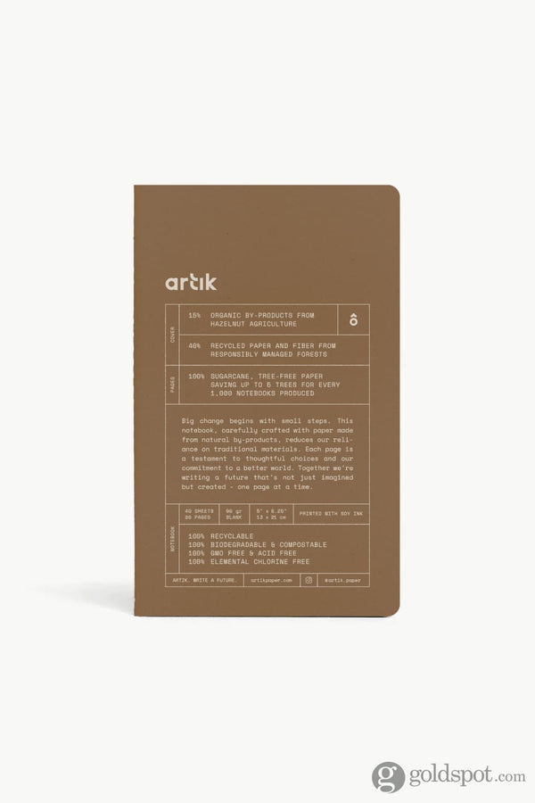 Artik Pack Of 2 Singer Sewn Notebooks in Hazelnut Notebooks Journals