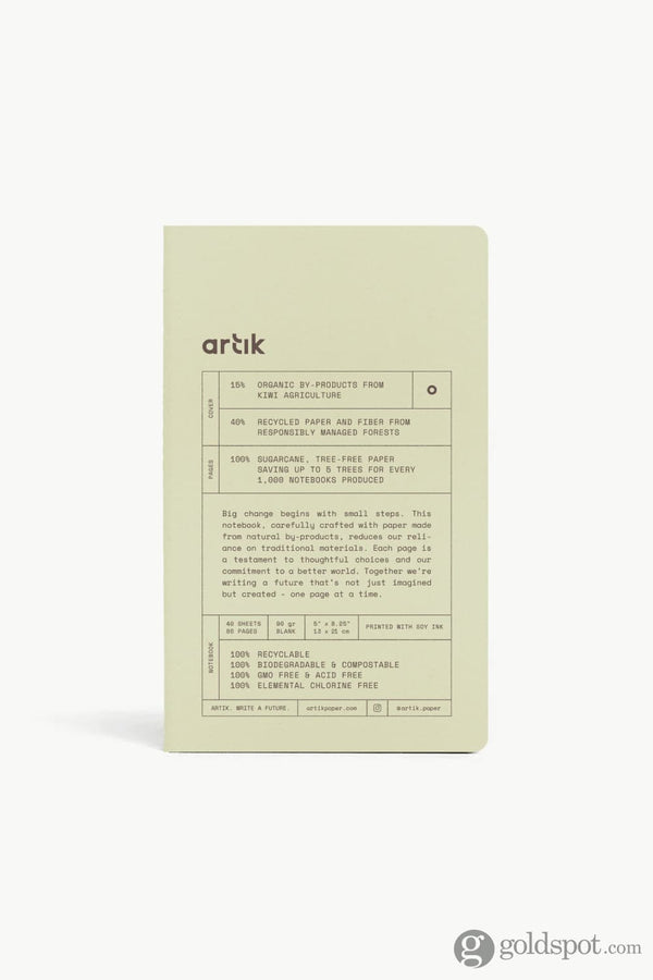 Artik Pack Of 2 Singer Sewn Notebooks in Kiwi Notebooks Journals