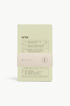 Artik Pack Of 2 Singer Sewn Notebooks in Kiwi