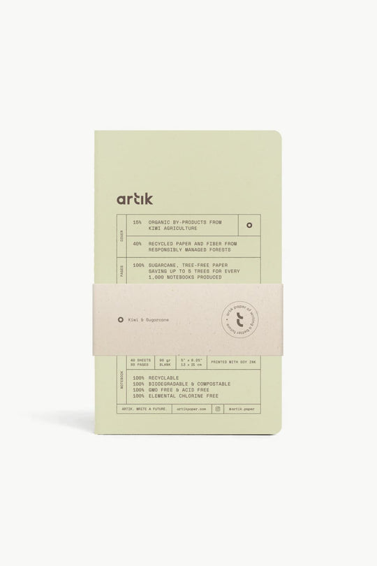 Artik Pack Of 2 Singer Sewn Notebooks in Kiwi