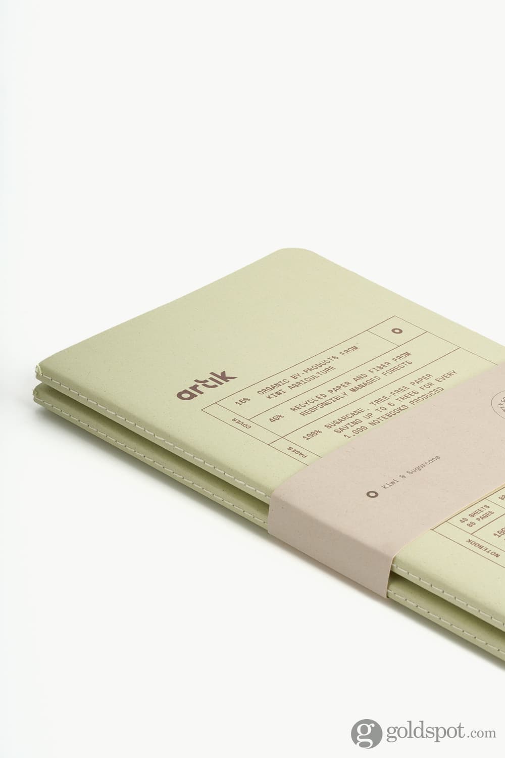Artik Pack Of 2 Singer Sewn Notebooks in Kiwi Notebooks Journals