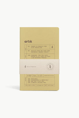 Artik Pack Of 2 Singer Sewn Notebooks in Olive