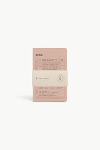Artik Pack Of 3 Pocket Singer Sewn Notebooks in Almond