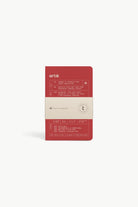 Artik Pack Of 3 Pocket Singer Sewn Notebooks in Cherry Notebooks Journals