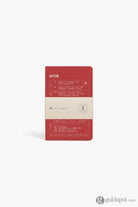 Artik Pack Of 3 Pocket Singer Sewn Notebooks in Cherry Lined Notebooks Journals