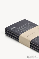 Artik Pack Of 3 Pocket Singer Sewn Notebooks in Coconut Notebooks Journals