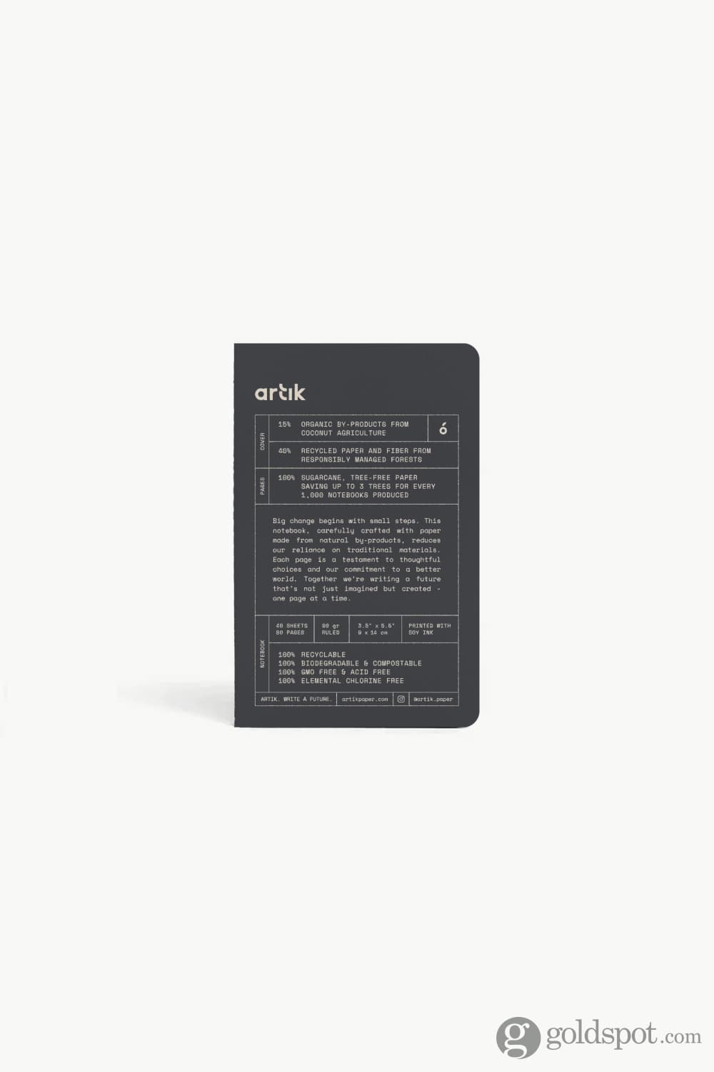 Artik Pack Of 3 Pocket Singer Sewn Notebooks in Coconut Notebooks Journals