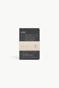 Artik Pack Of 3 Pocket Singer Sewn Notebooks in Coconut