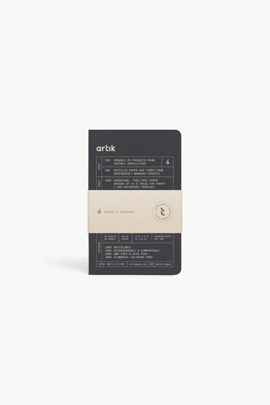 Artik Pack Of 3 Pocket Singer Sewn Notebooks in Coconut