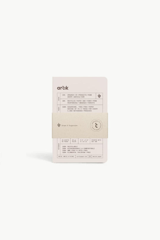 Artik Pack Of 3 Pocket Singer Sewn Notebooks in Grape