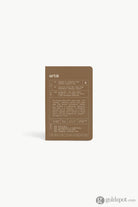 Artik Pack Of 3 Pocket Singer Sewn Notebooks in Hazelnut Notebooks Journals