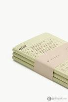 Artik Pack Of 3 Pocket Singer Sewn Notebooks in Kiwi Notebooks Journals