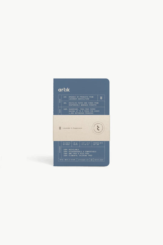 Artik Pack Of 3 Pocket Singer Sewn Notebooks in Lavender