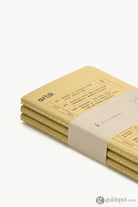 Artik Pack Of 3 Pocket Singer Sewn Notebooks in Olive Notebooks Journals