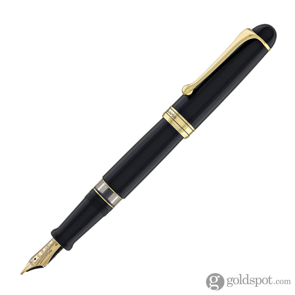 Aurora 88 Large Fountain Pen in Black with Gold Trim - 14K Gold Fountain Pen