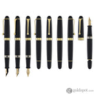Aurora 88 Large Fountain Pen in Black with Gold Trim - 14K Gold Fountain Pen