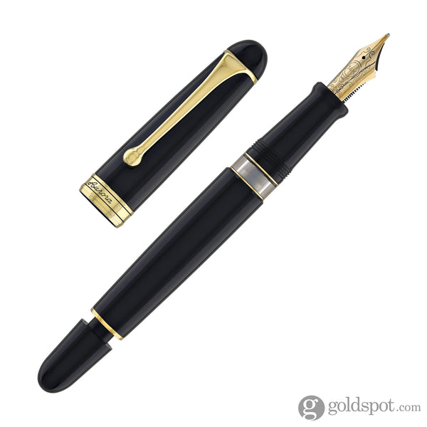 Aurora 88 Large Fountain Pen in Black with Gold Trim - 14K Gold Fountain Pen