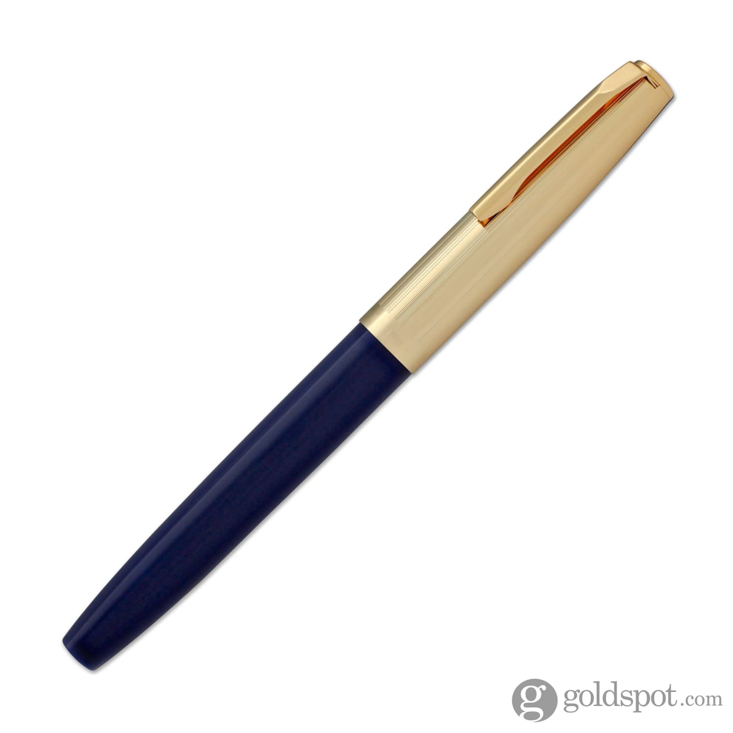 Aurora Duo Cart Fountain Pen - Dark Blue Resin with Gold Plated Cap Medium Point Fountain Pen