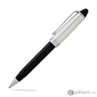 Aurora Ipsilon Silver Ballpoint Pen in Black with Sterling Silver Cap Ballpoint Pen