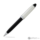 Aurora Ipsilon Silver Ballpoint Pen in Black with Sterling Silver Cap Ballpoint Pen