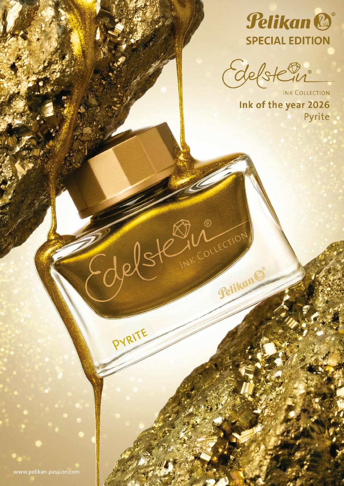 Pelikan Edelstein Pyrite - Ink of the Year 2026 - 50 ml Bottled