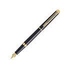Waterman Hemisphere Fountain Pen in Black with Gold Trim - Fine Point Fountain Pen