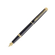 Waterman Hemisphere Fountain Pen in Black with Gold Trim - Fine Point