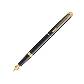 Waterman Hemisphere Fountain Pen in Black with Gold Trim - Fine Point