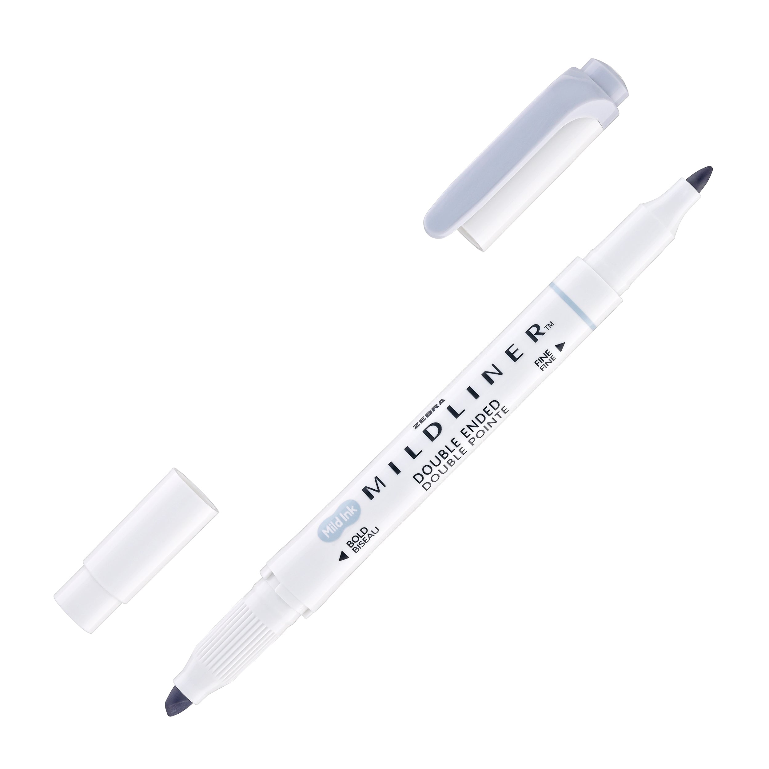 Zebra Mildliner Dual-Tip Highlighter in Cool Gray - Goldspot Pens