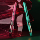 Nahvalur Eclipse Retractable Fountain Pen in Emerald with Gold Trim