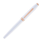 Cross Foundry Rollerball Pen in Pearl White Lacquer with Rose Gold Appointments