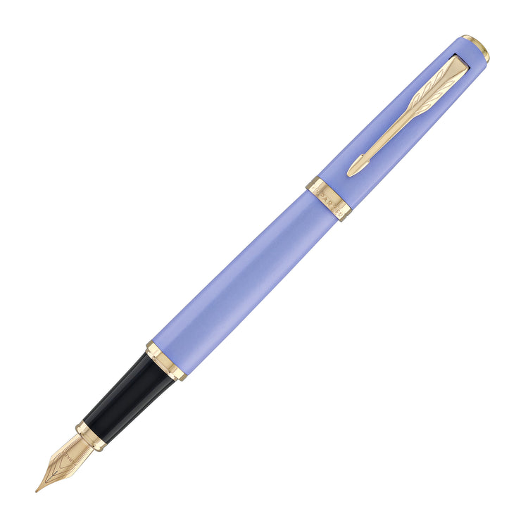 Parker Meridian Fountain Pen in Lilac Lacquer with Pink Gold Trim