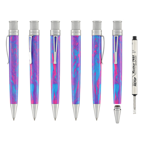 Retro 51 Goldspot Exclusive Tornado Rollerball in Carnival Cotton Candy Diamondcast Resin Rollerball Pen