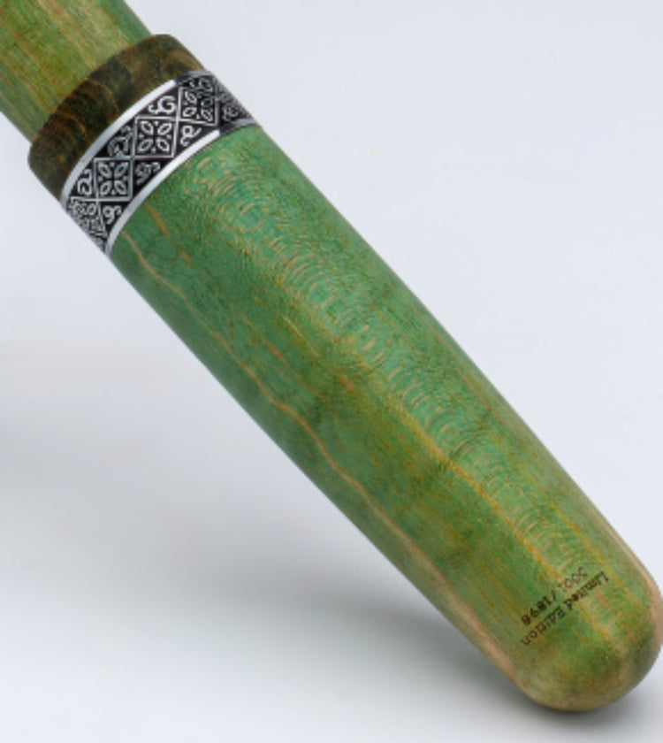 Conklin 1898 Stabilized Wood Fountain Pen in Matte Green with Chrome Trim - Limited Edition