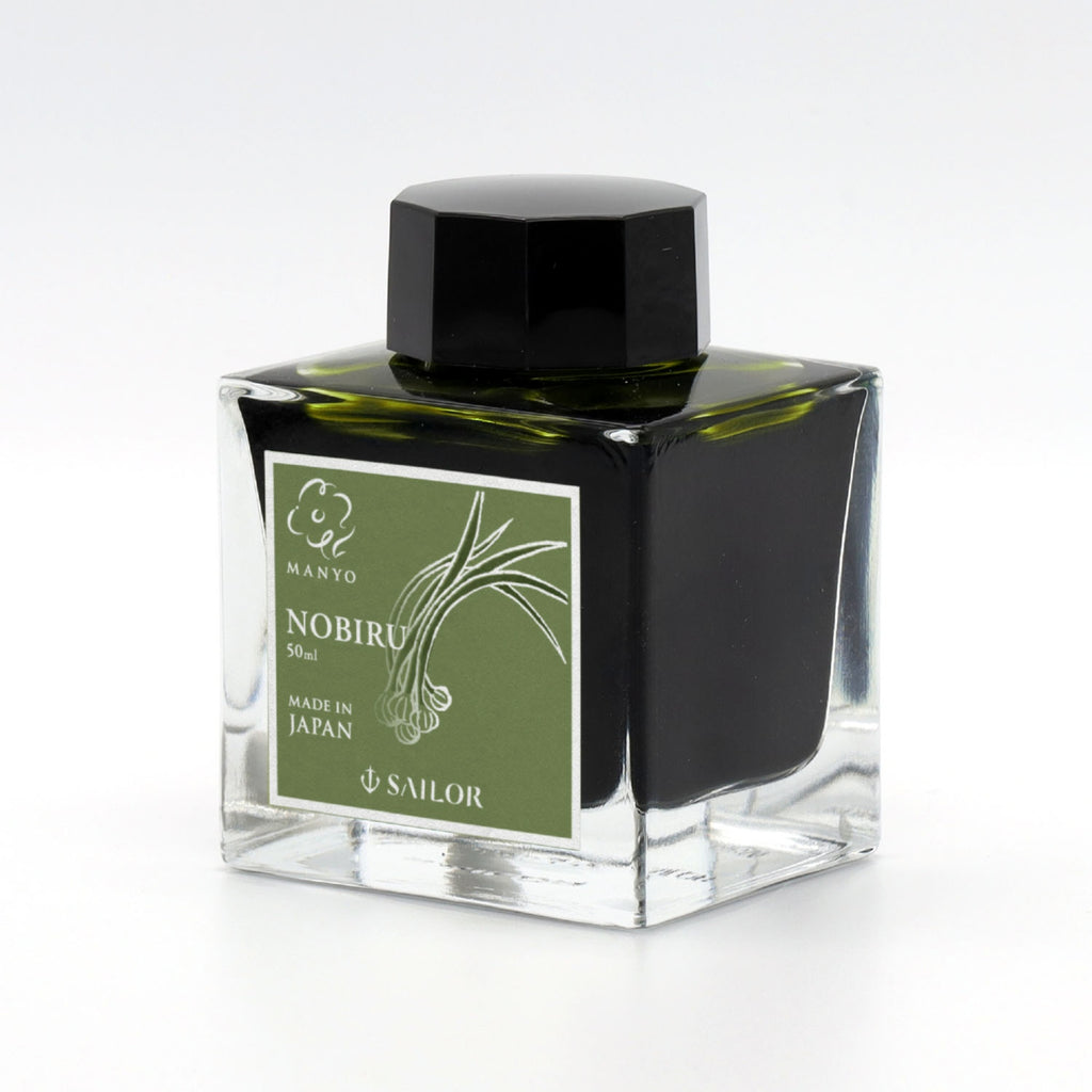 Sailor Manyo Bottled Ink in Nobiru (Leek Green) - 50 mL - Limited Edition Bottled Ink