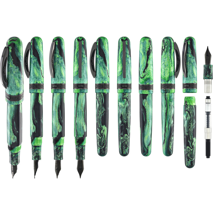 Conklin 1898 Fountain Pen in Clover Valley with Gunmetal Trim - Limited Edition