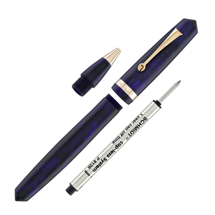 OMAS Studio Rollerball Pen in Ametista Profondo with Rose Gold Trim