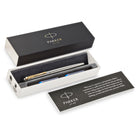 Parker Jotter Fountain Pen in Stainless Steel with Gold Trim - Medium Point
