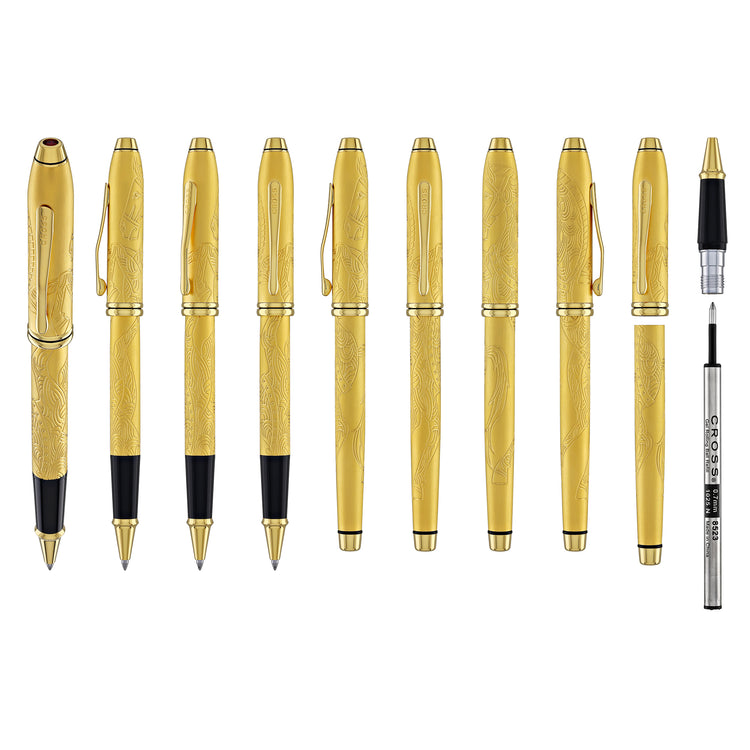Cross Townsend Zodiac Year of the Horse Selectip Rollerball Pen in 23KT Gold Plated with Gold Plated Appointment