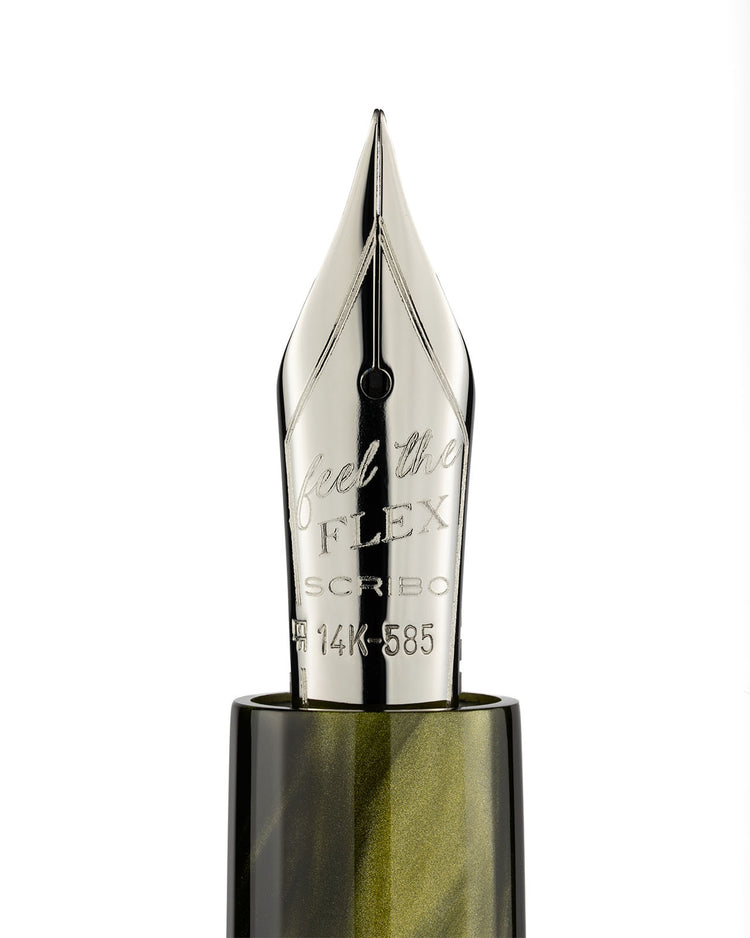 Scribo Flow Fountain Pen in Evoluzione with Ruthenium Trim