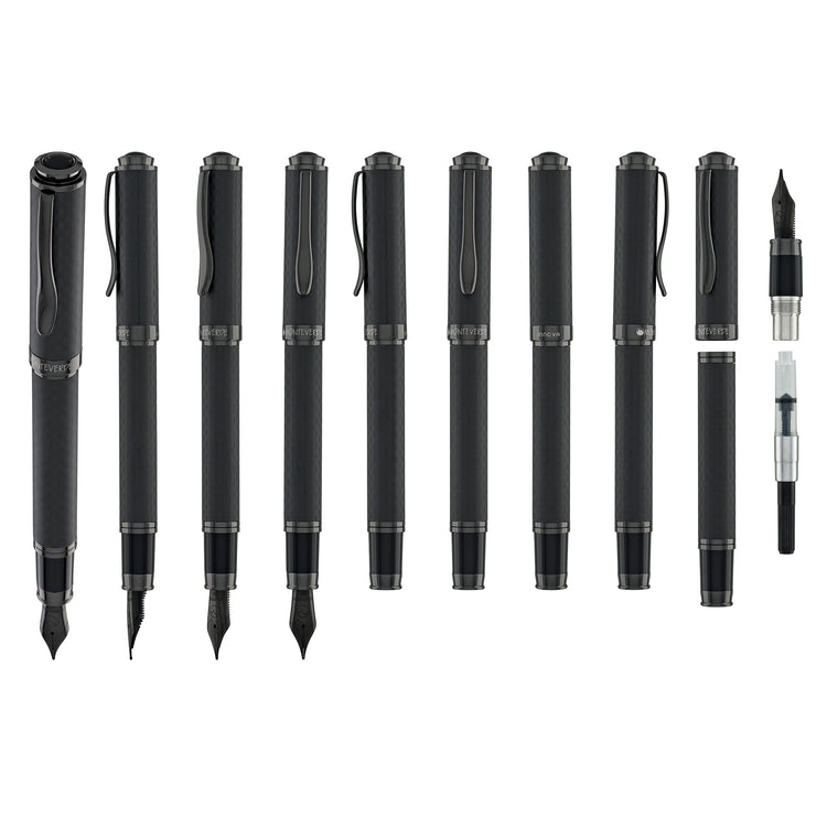 Monteverde Innova Fountain Pen in Matte Carbon with Gunmetal Trim