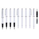 Cross Lume Fountain Pen in Porcelain White with Polished Chrome Appointments - Medium Nib