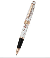 Cross Bailey Zodiac Year of the Horse Ballpoint Pen in White Lacquer with Rose Gold Plated