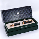 Monteverde Innova Ballpoint Pen in Matte Carbon with Rosegold Trim