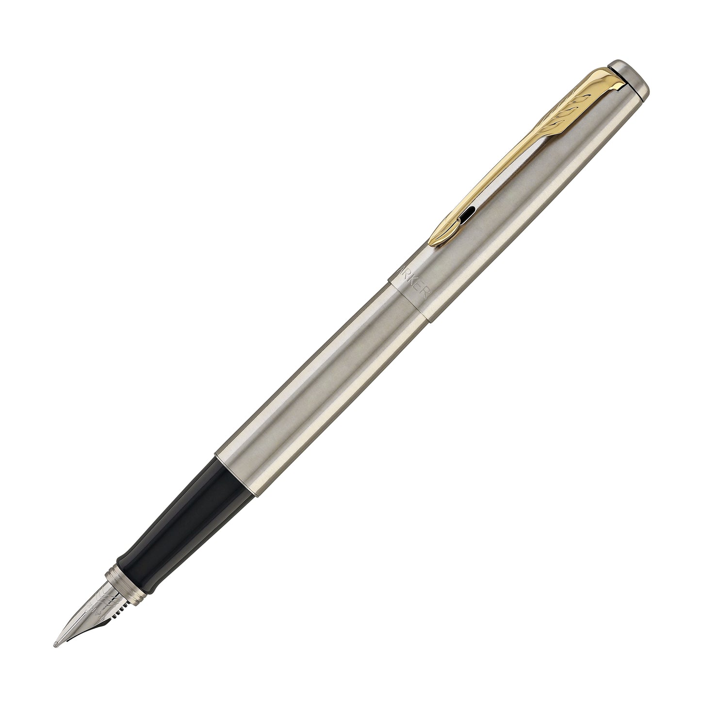 Parker Jotter Fountain Pen in Stainless Steel with Gold Trim - Medium Point
