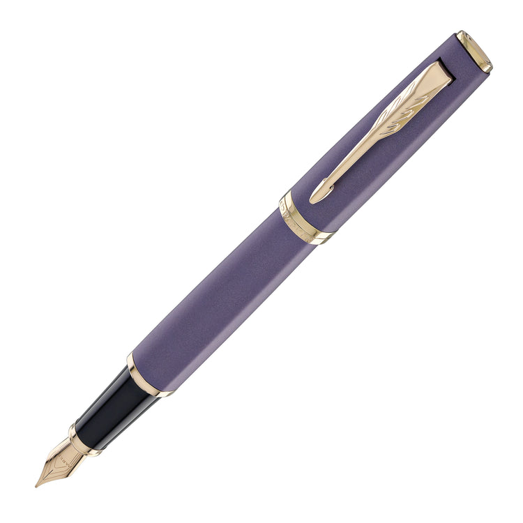 Parker Meridian Fountain Pen in Purple Lacquer with Pink Gold Trim