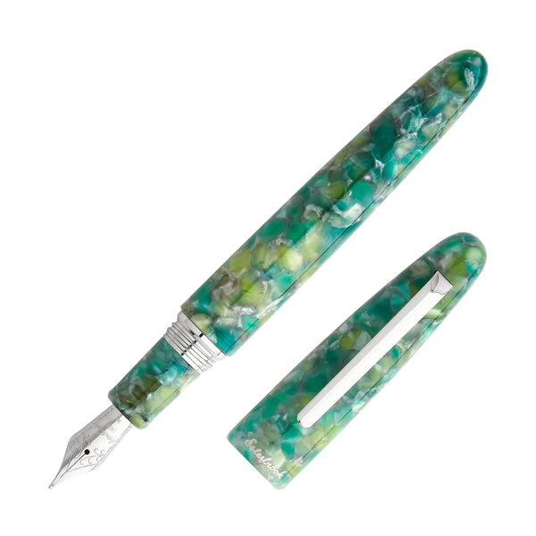 Esterbrook Estie Fountain Pen in Sea Glass 1.1mm Stub / Chrome Fountain Pen