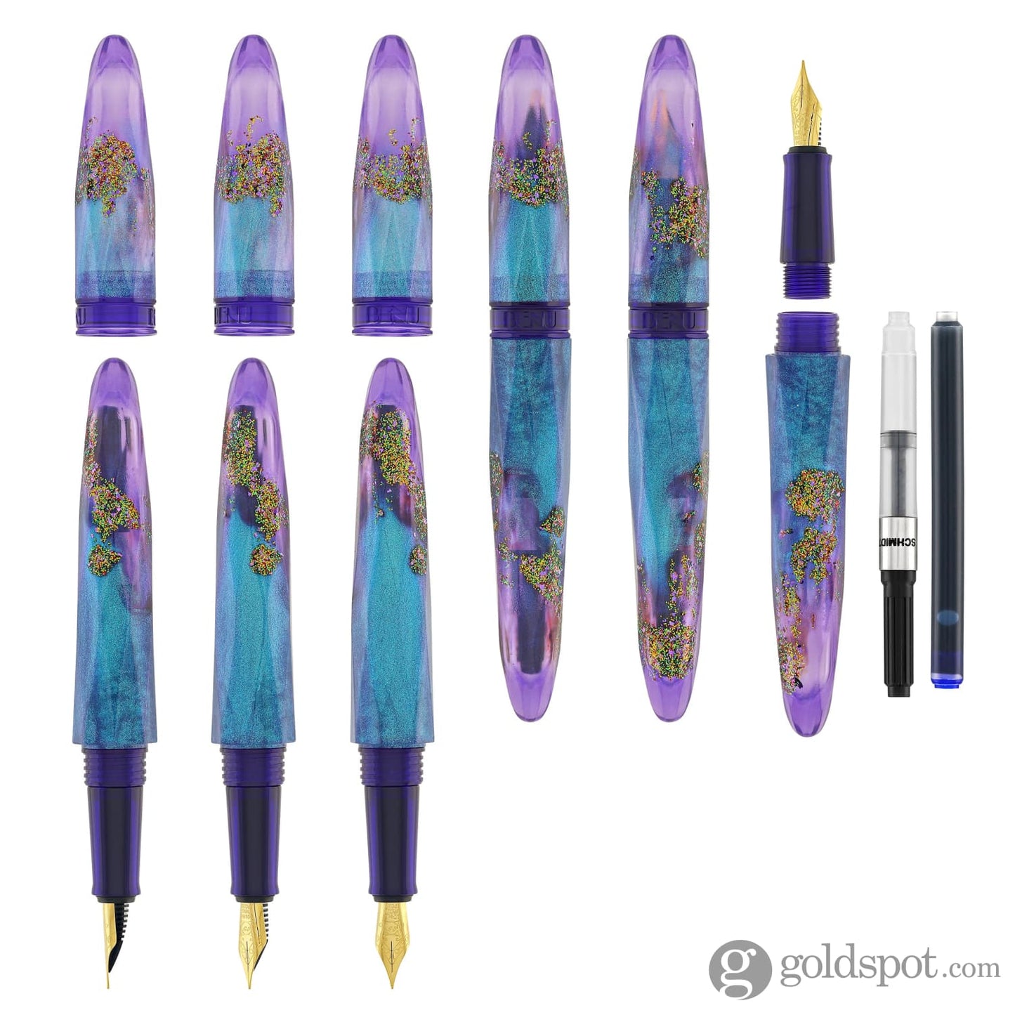 Benu Briolette Fountain Pen in Amethyst Tide Fountain Pen
